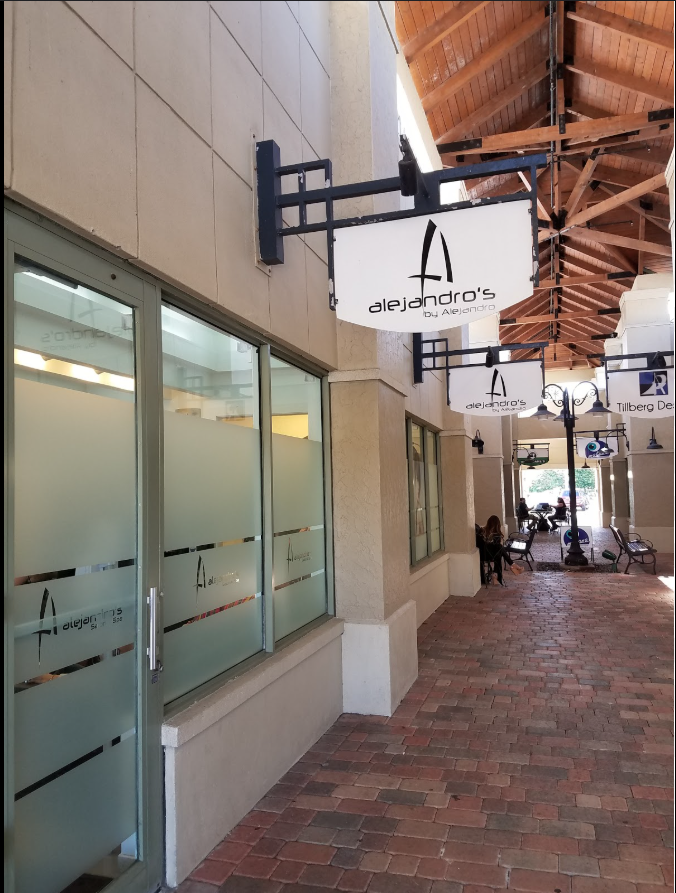 Stylist working on hair